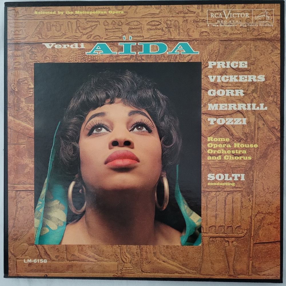 Leontyne Price Aida w Rome Opera House Box 3-Record/6-Side Box Set w/ Insert